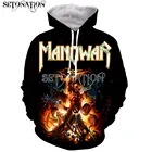 Manowar забавная Новая мода с длинным рукавом 3D печать молниятолстовкикофтыКурткиМужчиныЖенщины дропшиппинг