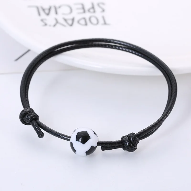 

New Creative Ball Series Bracelets adjustable black rope Men Women Basketball Football volleyball Tennis Baseball Bracelet Gifts