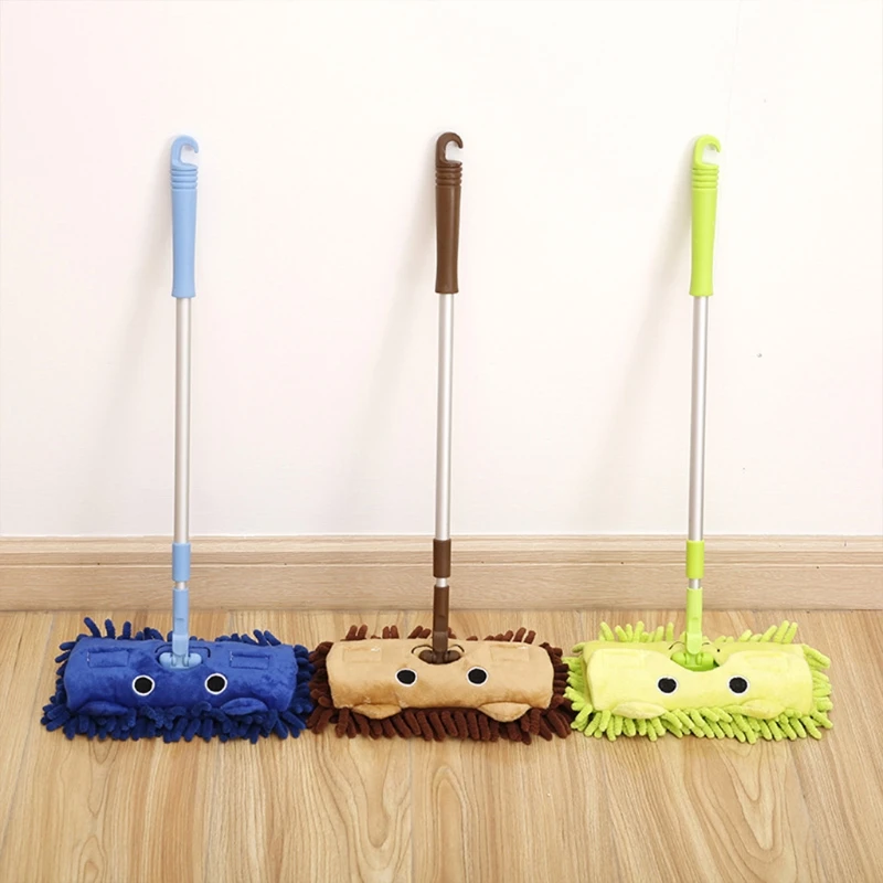 

Mini Housekeeping Cleaning Retractable Mop Little Helper's Dust Mop Toddler Pretend Playing Washable Cleaning Mop