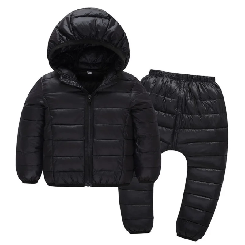 Детская зимняя одежда детские комплекты для девочек и мальчиков теплый костюм из