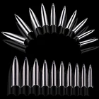 1 пакет, 500 шт, акриловые накладные ногти на длинной шпильке, накладные ногти, полное покрытие, сделай сам, искусственные накладные ногти, 10 размеров, АБС-пластик, для маникюра, прозрачные, прозрачные