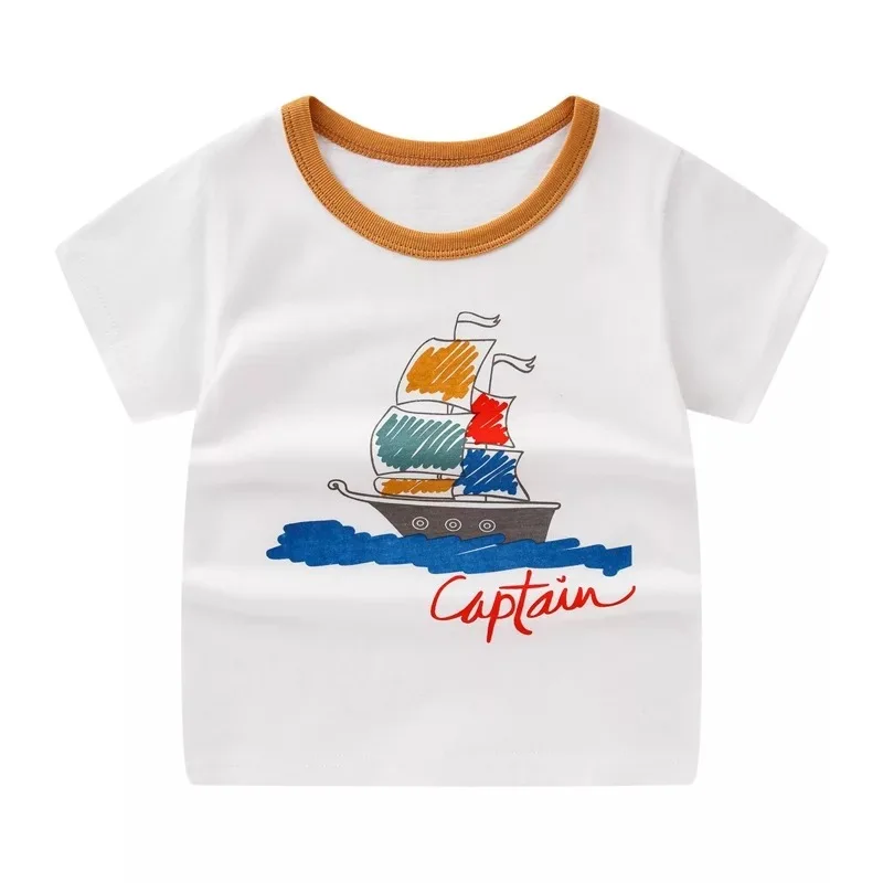 Детская футболка для мальчиков Детские рубашки и девочек детские хлопковые