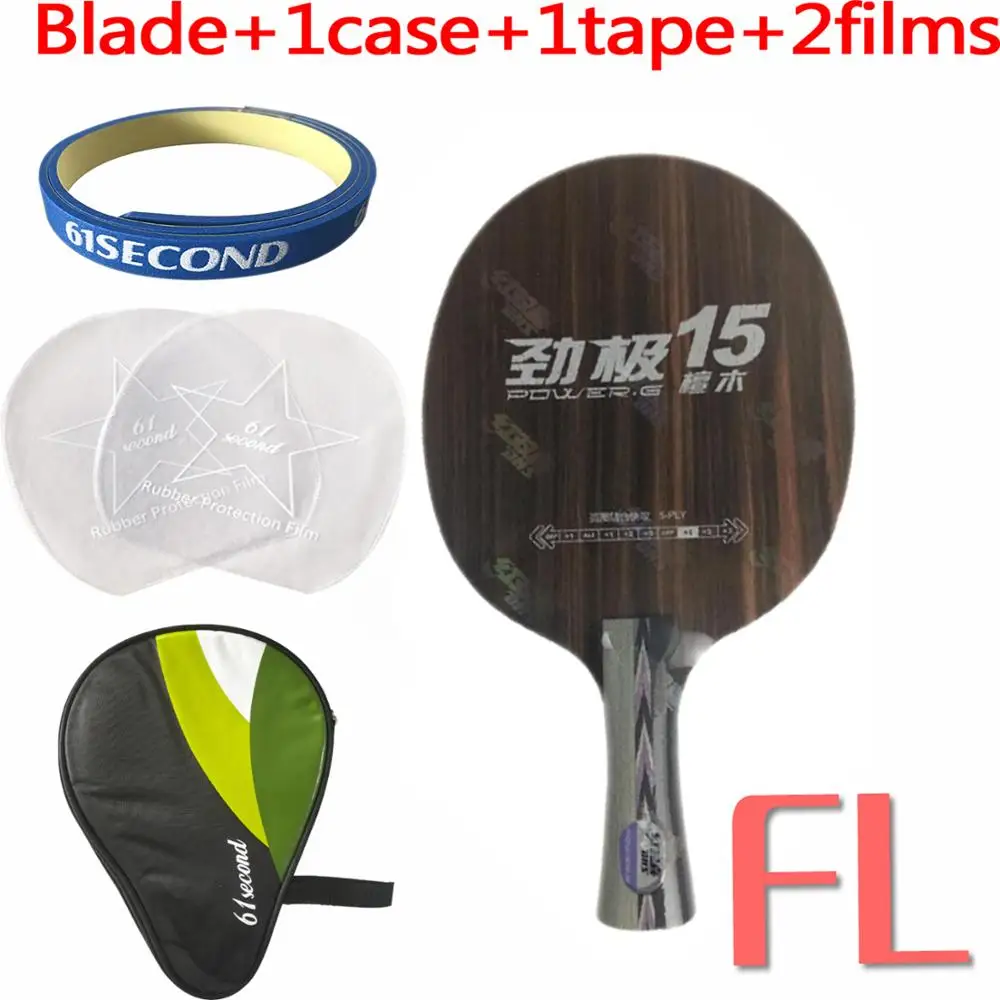 FL with H 1 case DHS power G15 PG15 черное лезвие для настольного тенниса пинг понг для настольного тенниса ракетка Летучая мышь - Цвет: FL with H 1 case