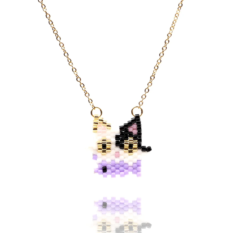 FAIRYWOO Fish Love Cat Necklace Miyuki Pendant Cute Jewelry For Fashion Girls Boho Chains Collares Accesorios Mujer | Украшения и
