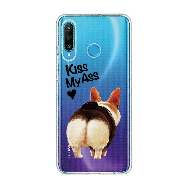 

Cute Husky Puppy Dog Lover For Huawei Honor Mate 10 20 Nova P20 P30 P Smart Soft TPU Crystal Slim Protective Clear Case