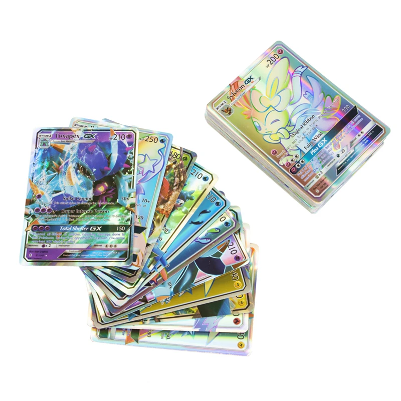 Покемон карты без повторов 200 шт. серия GX Коллекция игр битва карта сверкающие V MAX