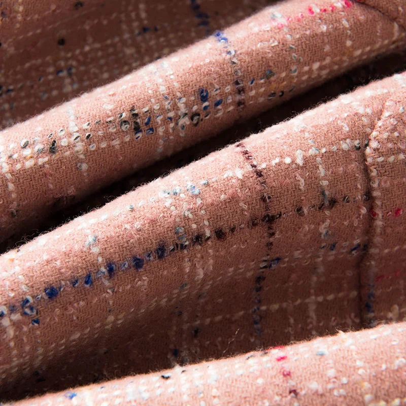 

BELIARST 2019 Autumn and Winter New Double-sided Cashmere Coat Woman Short Wool Woolen Plaid Cardigan Coat