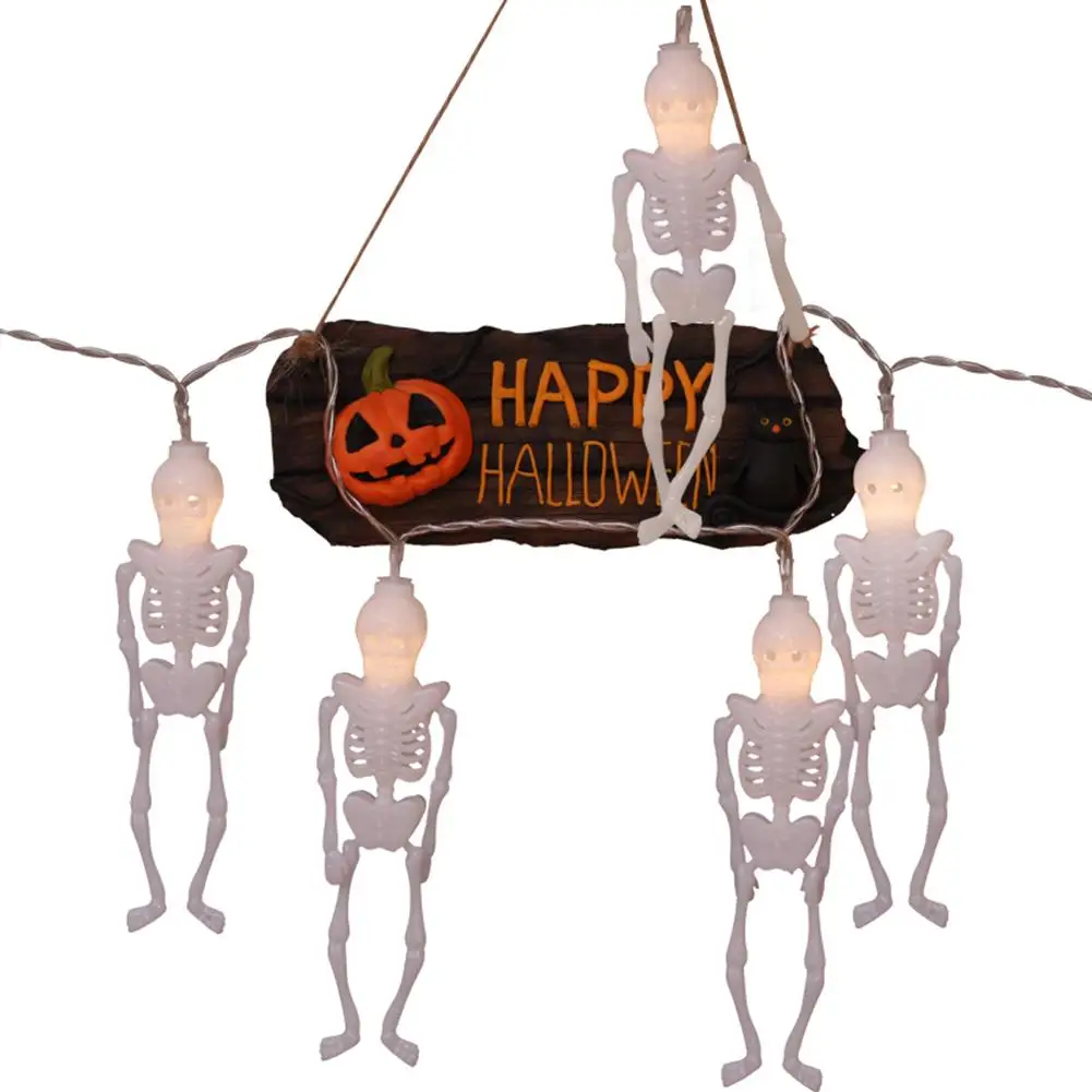 

5M 20LED Halloween String Lamps Skull Rack Elf Grimace String Lights Holiday Lighting for Halloween Party Decorations