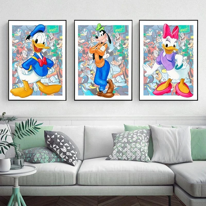 Постер и печатные картины с изображением Диснея Микки Мауса Дональда Дака