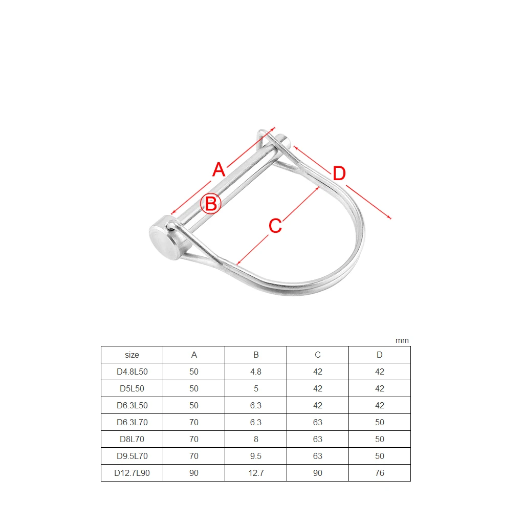 2 шт. SS 316 PTO Pin Круглый Arch провод вал замок безопасная муфта контактный фиксатор