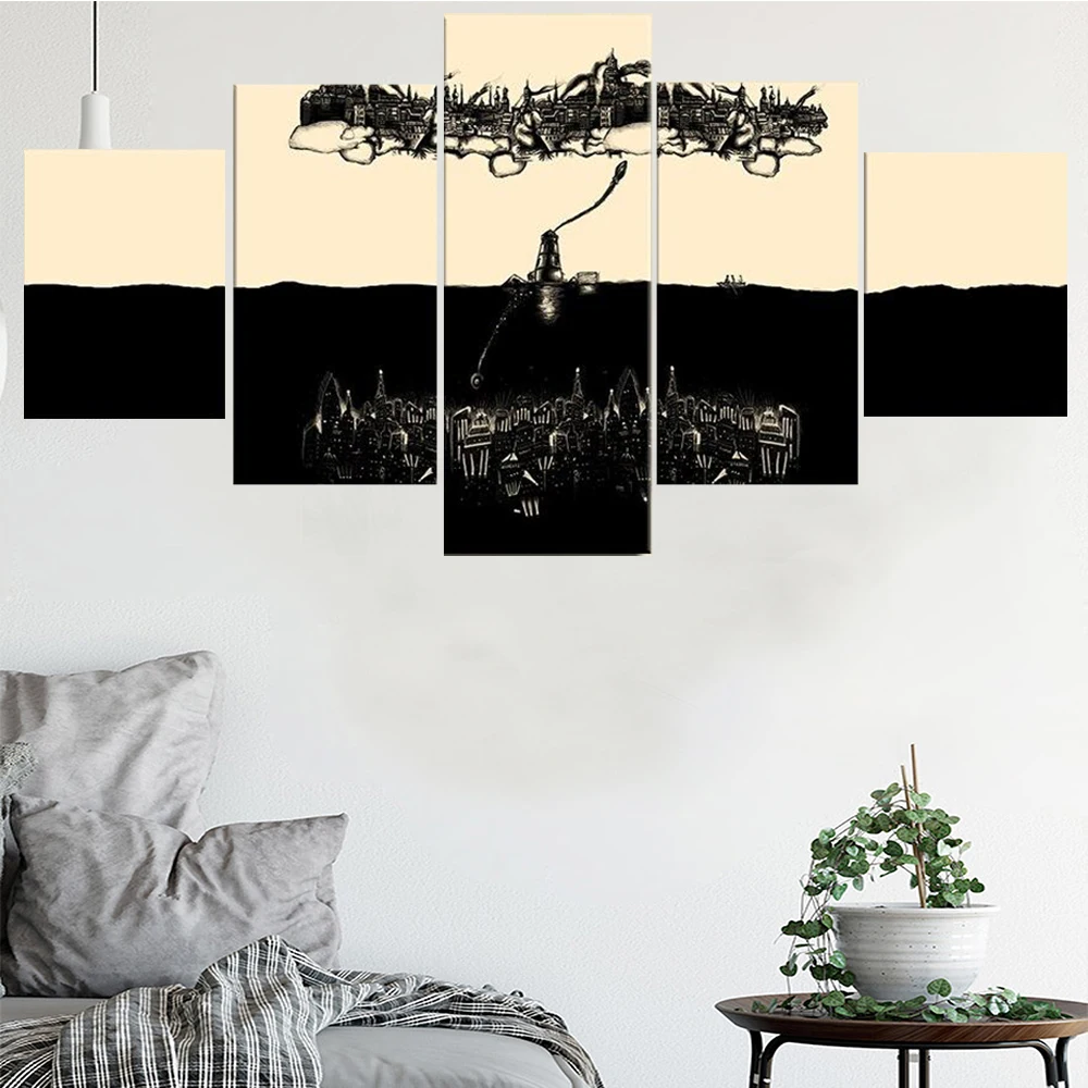 

5 Pieces Wall Art Canvas Painting Game Poster Abstract Modern Living Room Bedroom For Home Decoration Pictures Modular