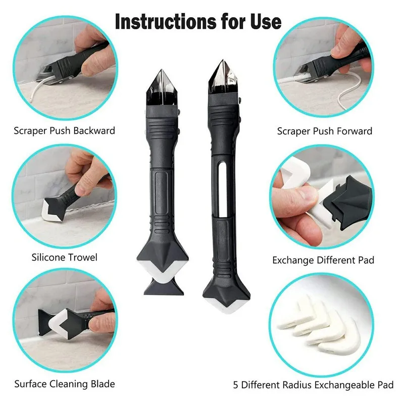 Конопатка 3 в 1 шприц для заделки швов набор инструментов Инструменты 15/35 шт. Pro