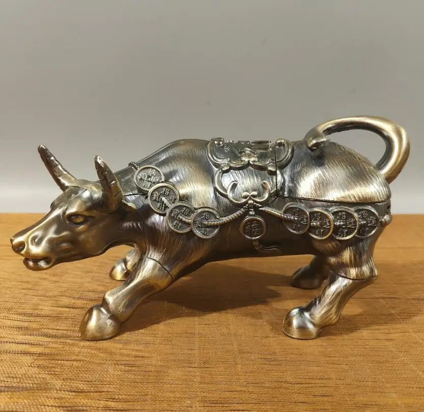 

China seiko recruit wealth cow ashtray crafts statue