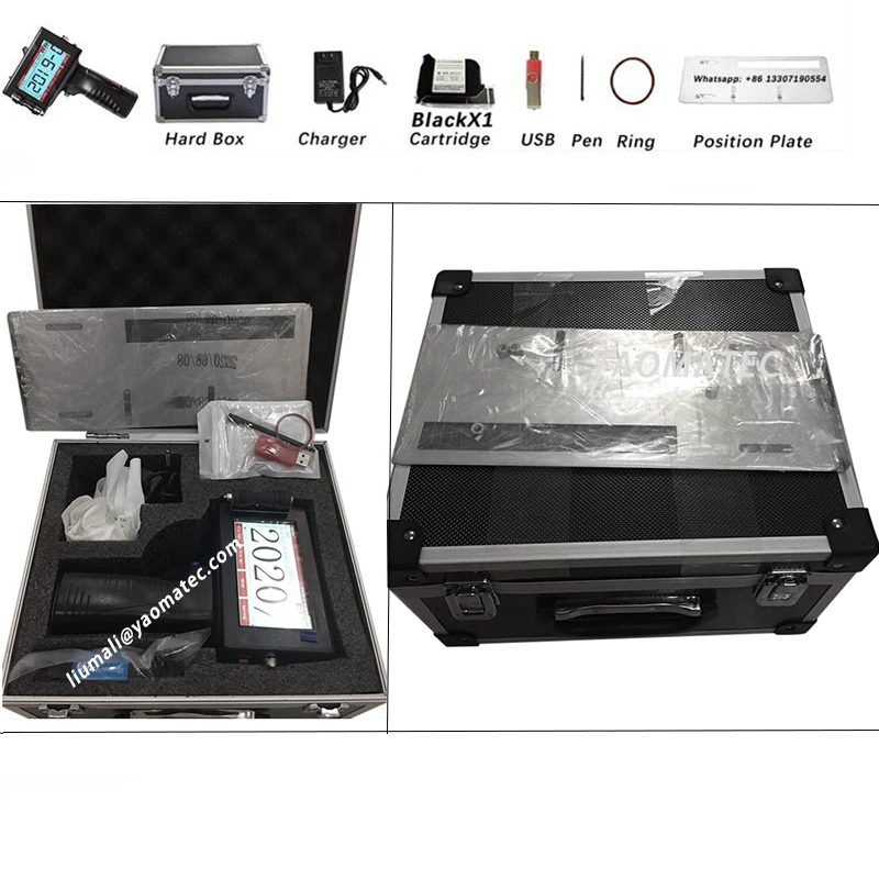 YAOMATEC 12.7mm online QR Bar batch code date number logo expiry label portable hand jet handheld thermal inkjet printer | Компьютеры и
