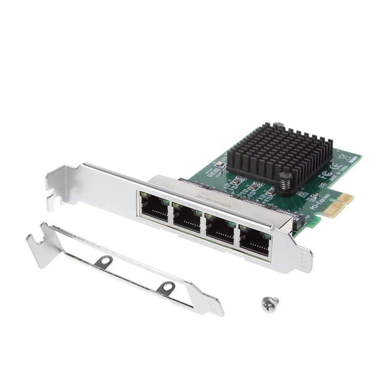 

RTL8111G гигабитная четырехпортовая сетевая карта PCI-E X1 гигабитный Ethernet-серверный адаптер Сетевая карта