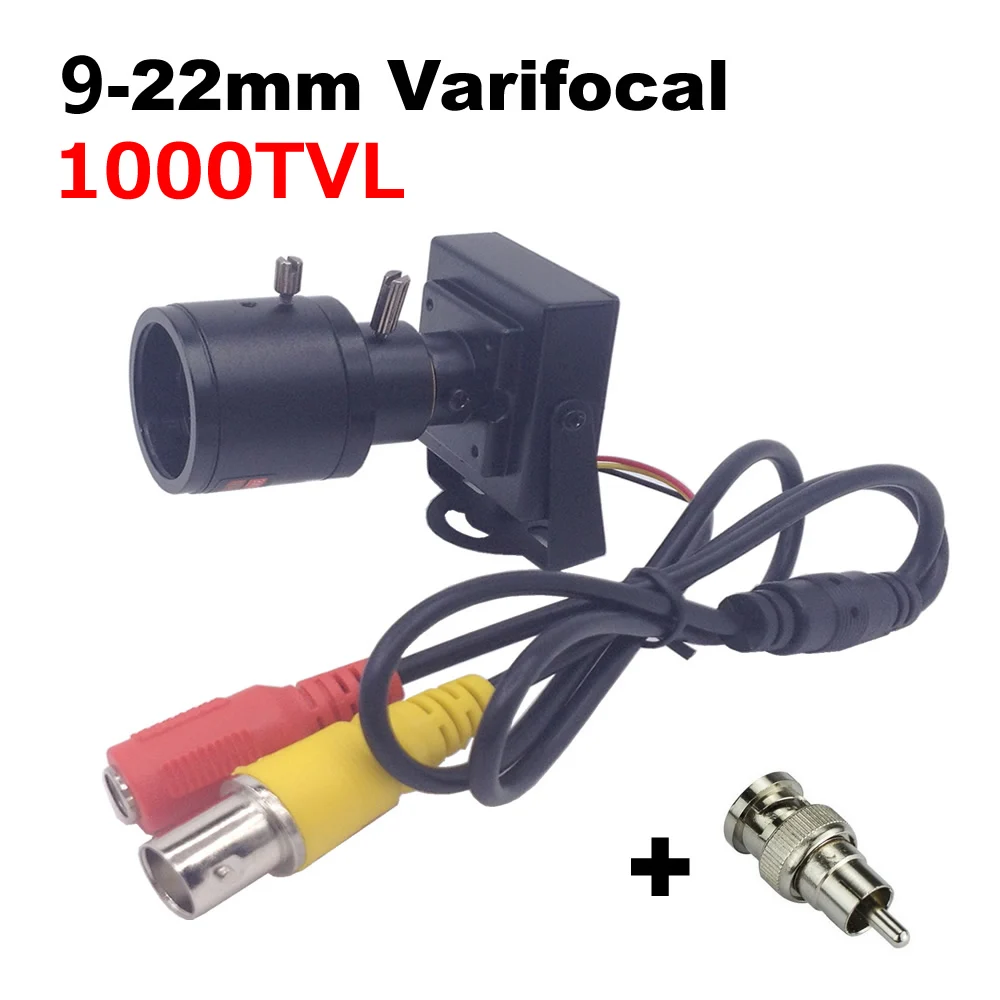 Мини камера 9 22 мм ручной вариофокальный объектив 1000 ТВЛ регулируемый + адаптер RCA
