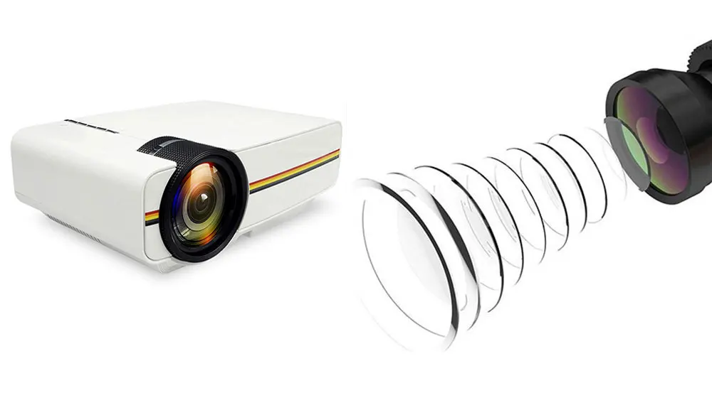 ALSTON YG400 обновленный YG410 мини-проектор 1080P 1800 люмен портативный ЖК-светодиодный проектор домашний кинотеатр USB HDMI 3D проектор бас-динамик