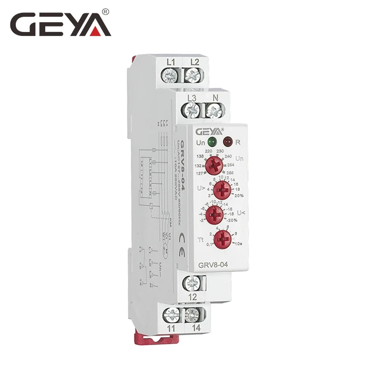 Бесплатная доставка GEYA GRV8-04 3 фазы Напряжение протектор последовательности фаз
