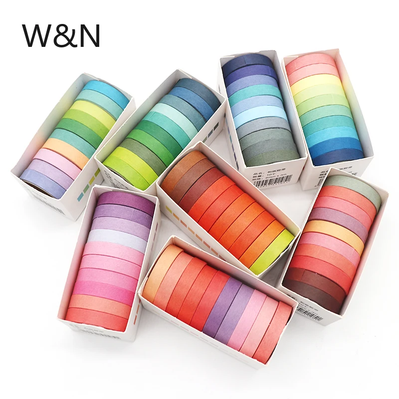 10 шт./лот Осенняя Радужная Маскировочная лента Набор бумажных маскировочных лент