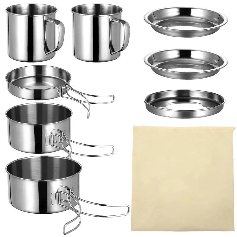 Набор кухонных принадлежностей посуда для пикника из нержавеющей стали 8 шт |