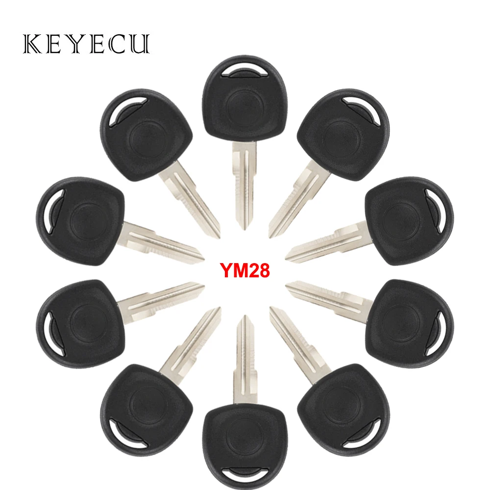 Keyecu 10 шт. HU46/HU43/YM28/HU100 лезвие неразрезанный транспондер ключ чехол для Vauxhall Opel