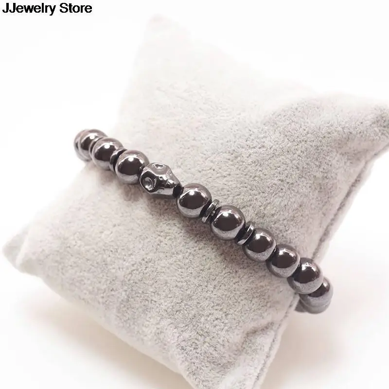 Браслет для магнитной терапии мужчин и женщин избавление от веса Череп черный