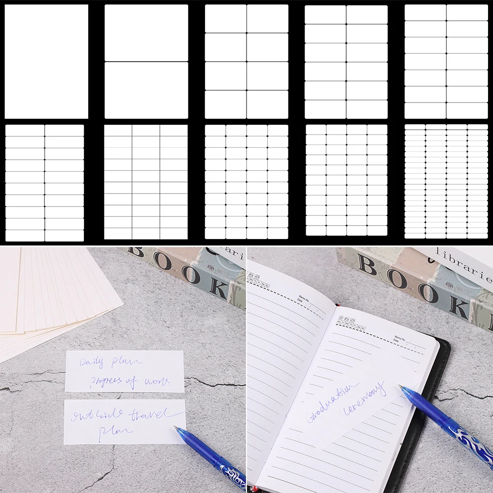 5 Sheets Multifunction Labels Stickers Self Adhesive Sticky Package Label White Blank Tag Office School Supplies | Канцтовары для