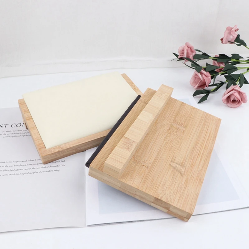 

Bamboo Jewelry Pendant Necklace Display Holder Rack with Wooden Earrings Display Storage Props