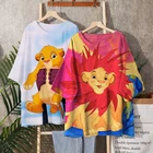 Футболка женская большого размера с коротким рукавом, мультяшным героем мультфильма Король Лев, Симба, y2k
