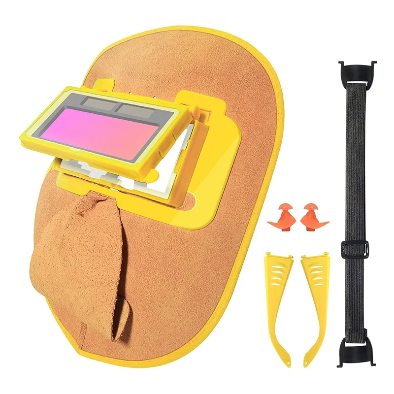 

HOT-Welding Helmet Welding For Neck Face Protection Leather Hood Welding Accessories Fits All Kinds Of Welding Helmet