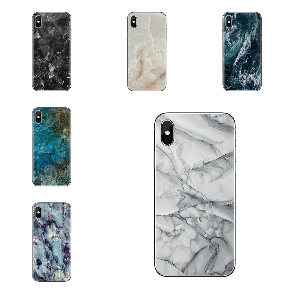 Белый черный мраморный камень текстуры для iPhone XS Max XR X 4 4s 5 5S 5C SE 6 6S 7 8 Plus samsung Galaxy J1 J3