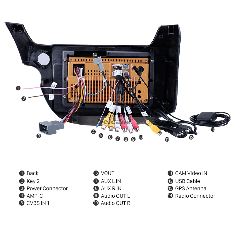 Автомагнитола Seicane 2DIN 10 1 дюйма Android 0 GPS навигация для HONDA FIT JAZZ RHD 2007 2008 2009 2010 2011