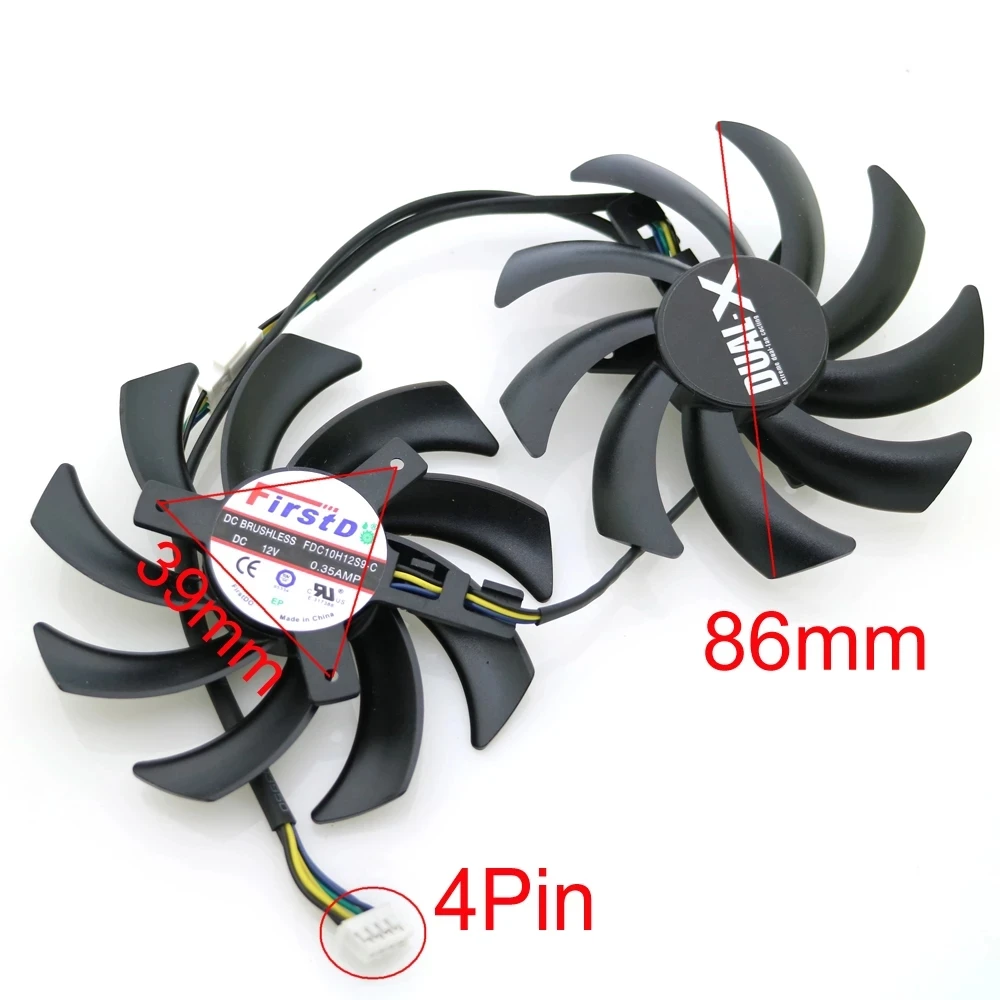 fdc10h12s9 c 86mm vga fan for sapphire hd6970 hd7870 2g hd7950 hd7970 graphics card cooling fan free global shipping