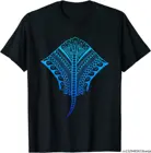 Пляжная футболка синего цвета, гавайский этнический остров скатерти, футболка унисекс