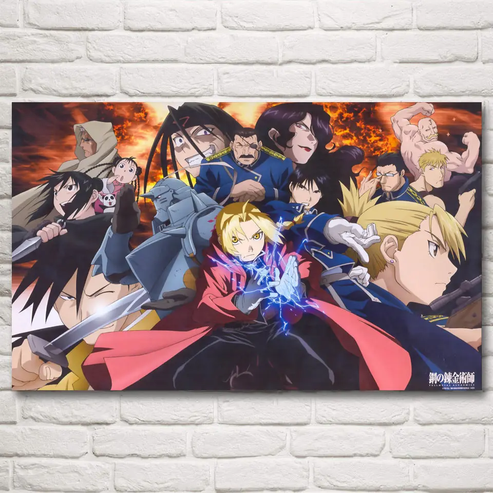 Аниме Стальной алхимик Картина в скандинавском стиле детские украшения постеры