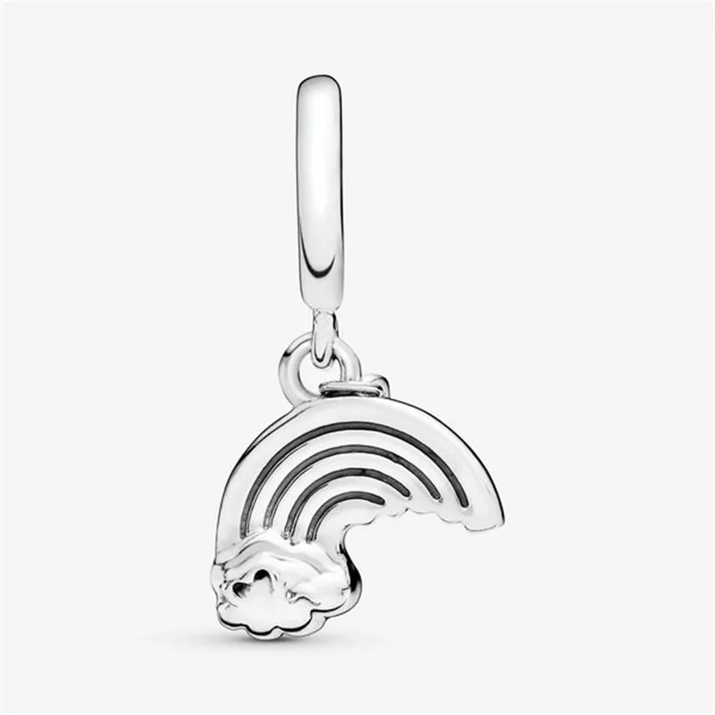 

Authentic 925 Sterling Silver Rainbow and Cloud Charm Fit Original 3mm Bracelet For Women Birthday Fashion Jewelry Gift