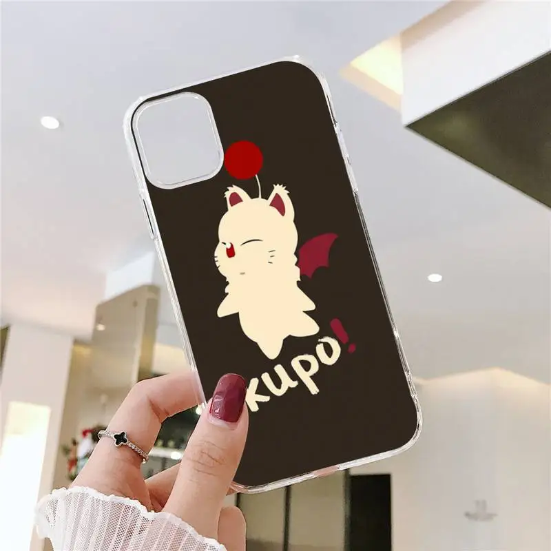 

Final Fantasy Moogle Phone Cases Transparent soft For iphone 5 5s 5c se 6 6s 7 8 11 12 plus mini x xs xr pro max