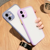 shockproof armor matte phone cases for iphone 12 11 pro xs max xr 6 s 7 8 plus silicone protection simple candy color cover case