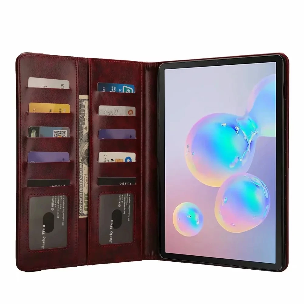 Роскошный кошелек из искусственной кожи для карт чехлы Samsung Galaxy Tab S6 10 5 дюйма T860 T865