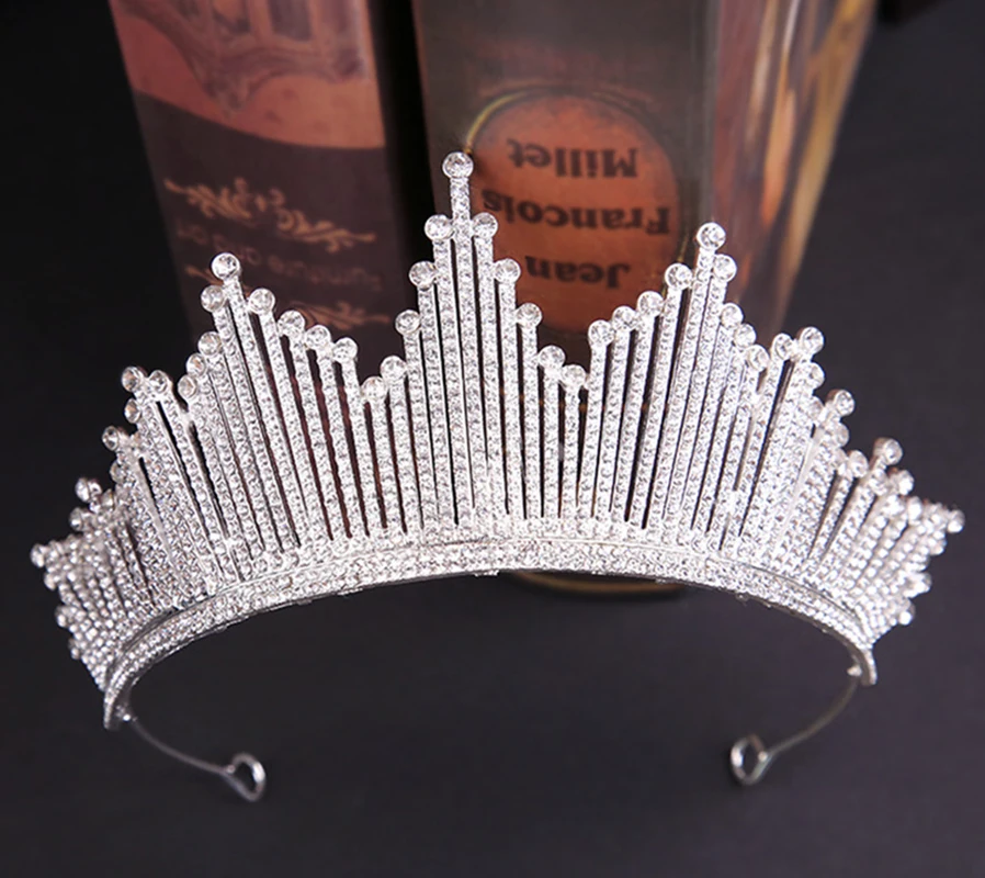 Новый Винтажный многослойный Роскошный Серебряный Золотой Диадема из хрусталя и