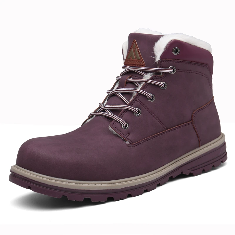 Плюшевые ботильоны Мужская зимняя хлопковая обувь прогулочная горные кроссовки