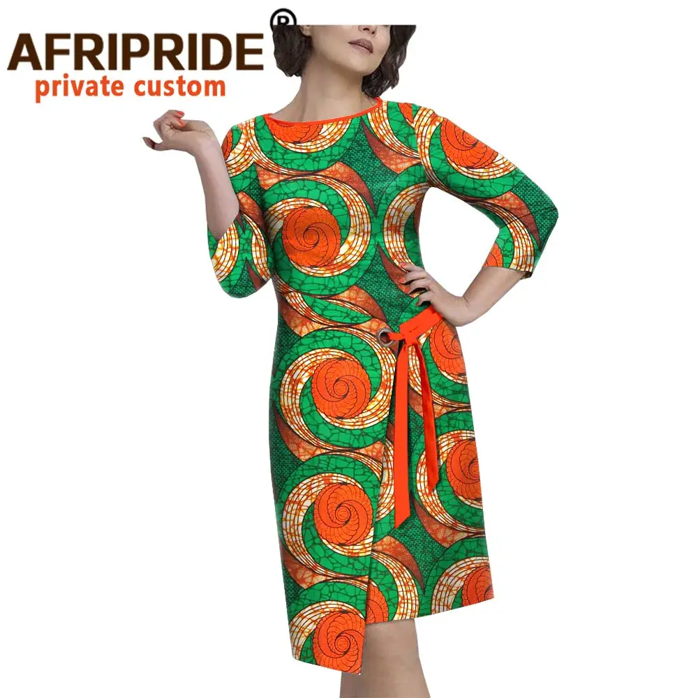 Африканская мода весна и осень платье для женщин AFRIPRIDE три четверти рукав до
