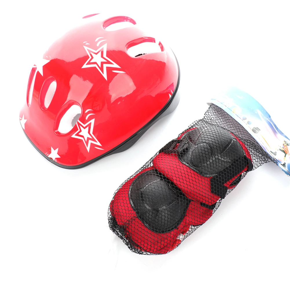 7 шт. дышащий Детский велосипедный шлем защита колена для детей|Боксерский шлем| |