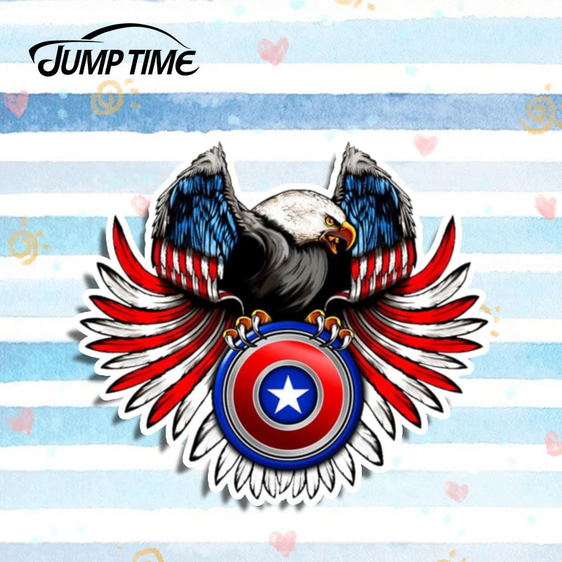 Прыгать время 13 см x 11 5 стайлинга автомобилей American Eagle парящий флaг сшa yзкиe
