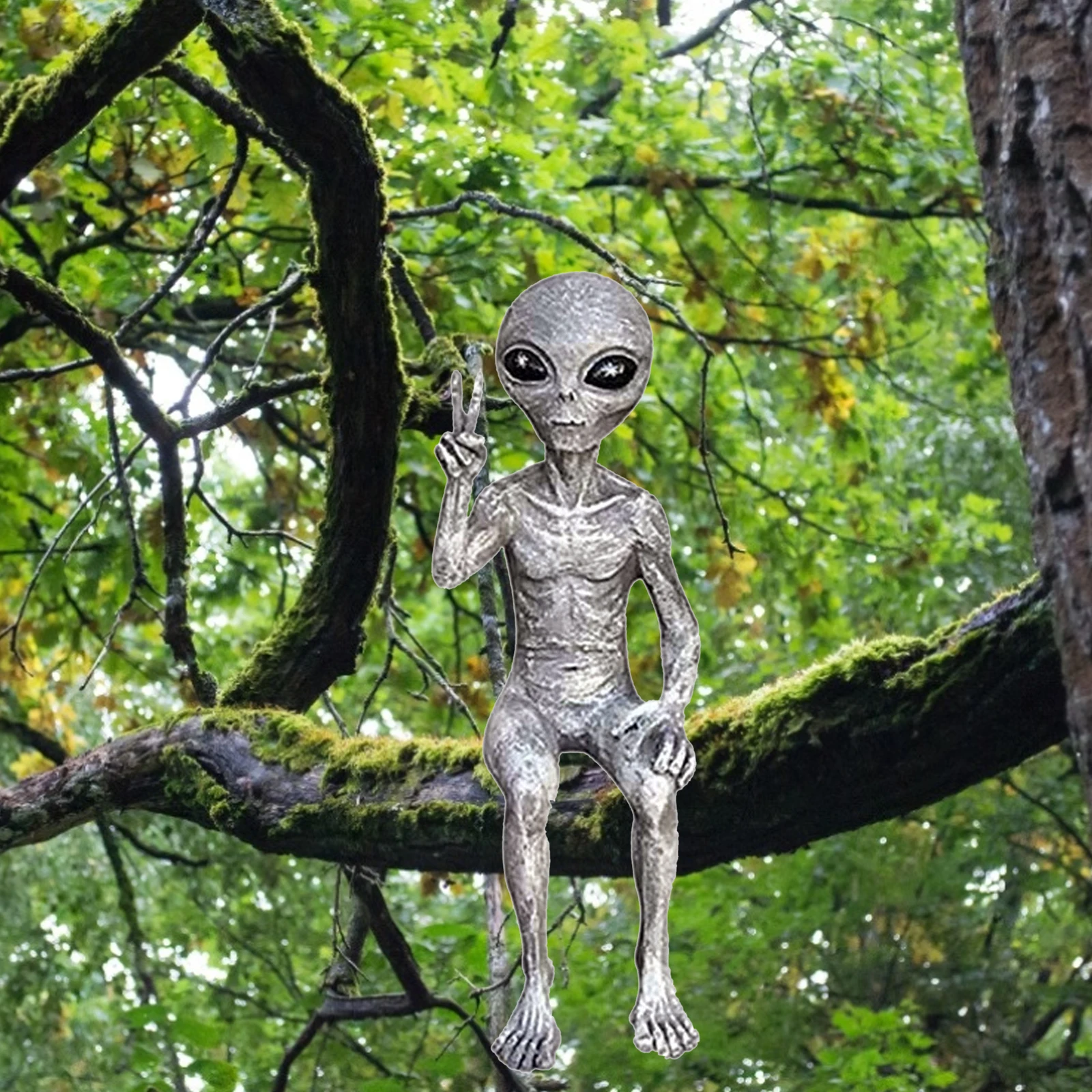 

Статуя инопланетянина в космическом пространстве, детская рамка, статуи, украшение для дома и улицы, украшения Jardineria, садовые аксессуары