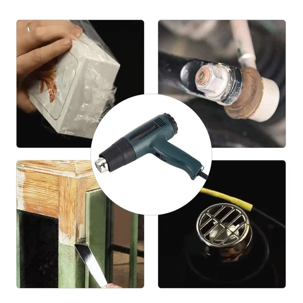 Горячий воздух пистолет термостатический Пластик сварочный фонарь 1600 Вт