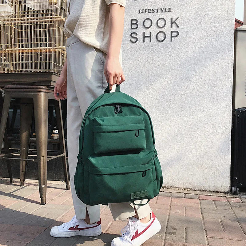 Школьный рюкзак в стиле преппи для девочек подростков Женский ранец из ткани