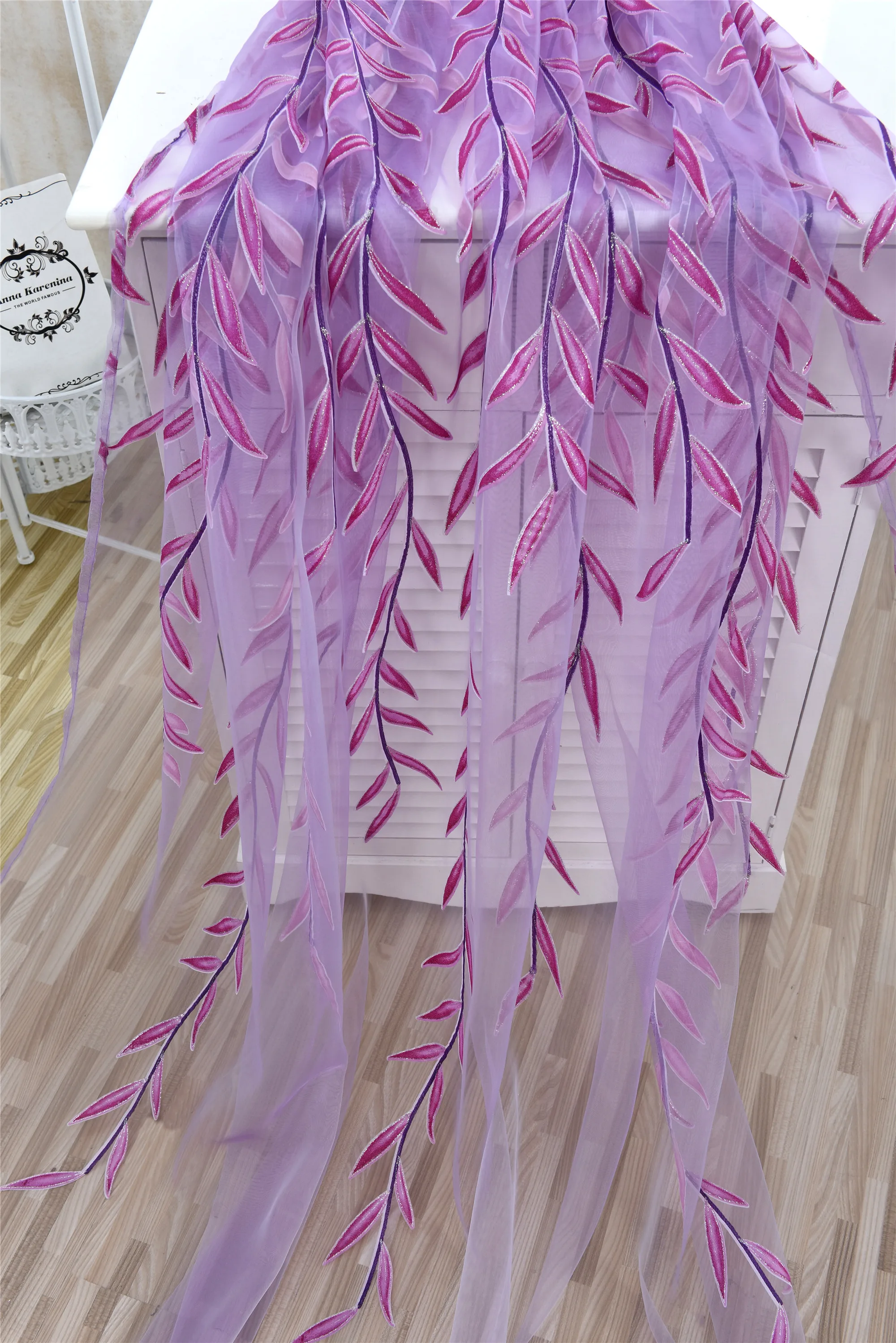 

Elegant Modern Tulle Curtains for Living Room Bedroom Kitchen Green Leaf Sheer Curtains for Window Tulle Curtains Drapes