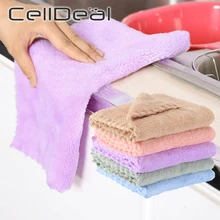 Thicker Kitchen Cleaning Rag Absorbent Scouring Pad Rag Home Microfiber Towels Tableware Non-stick Oil Cleaning Wiping Towel