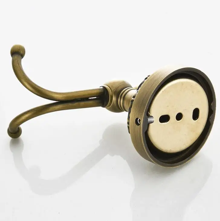 Античные крючки для ванной латунные одежды двери двойные аксессуары комнаты